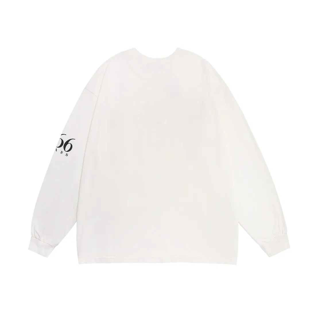 Trendy Saint Michael vintage printed SAINT letters on the chest, distressed long-sleeved loose T-shirt Fabric: 260g Style number: SM12 Size: S-M-L-XL Color: White Price: P144